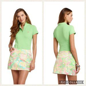 Lilly Pulitzer multi chin chin January mini skort skirt 10